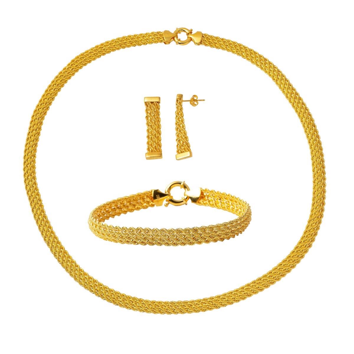 14K Yellow Gold Sultan Twisted Jewelry Set