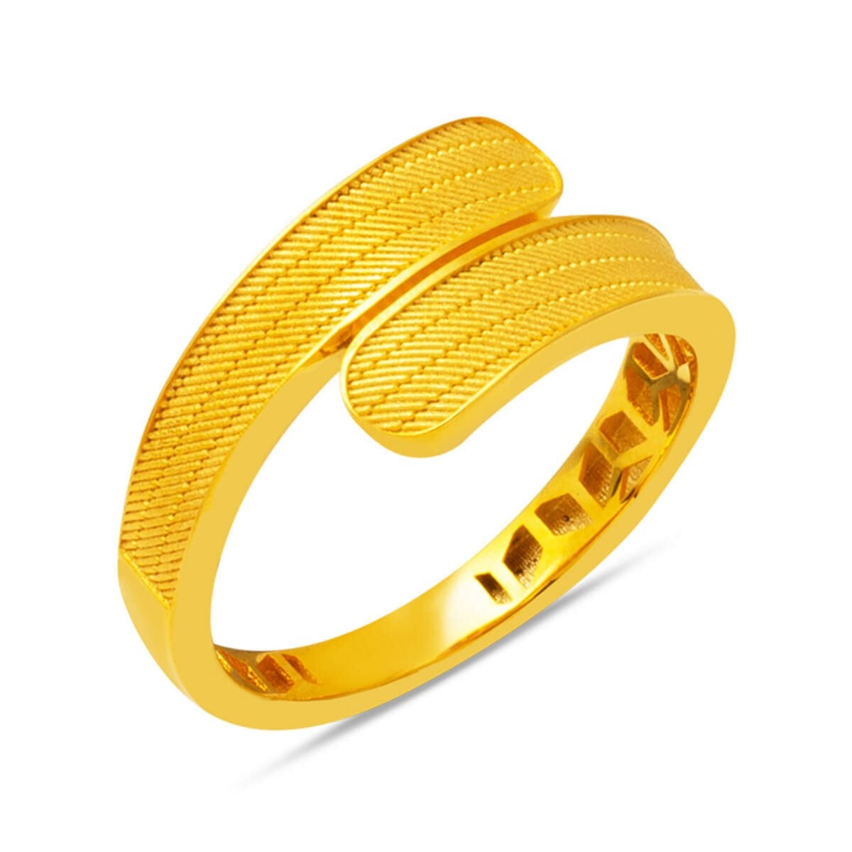 14K Yellow Gold Sumela Mesh Ring | Goldia.com