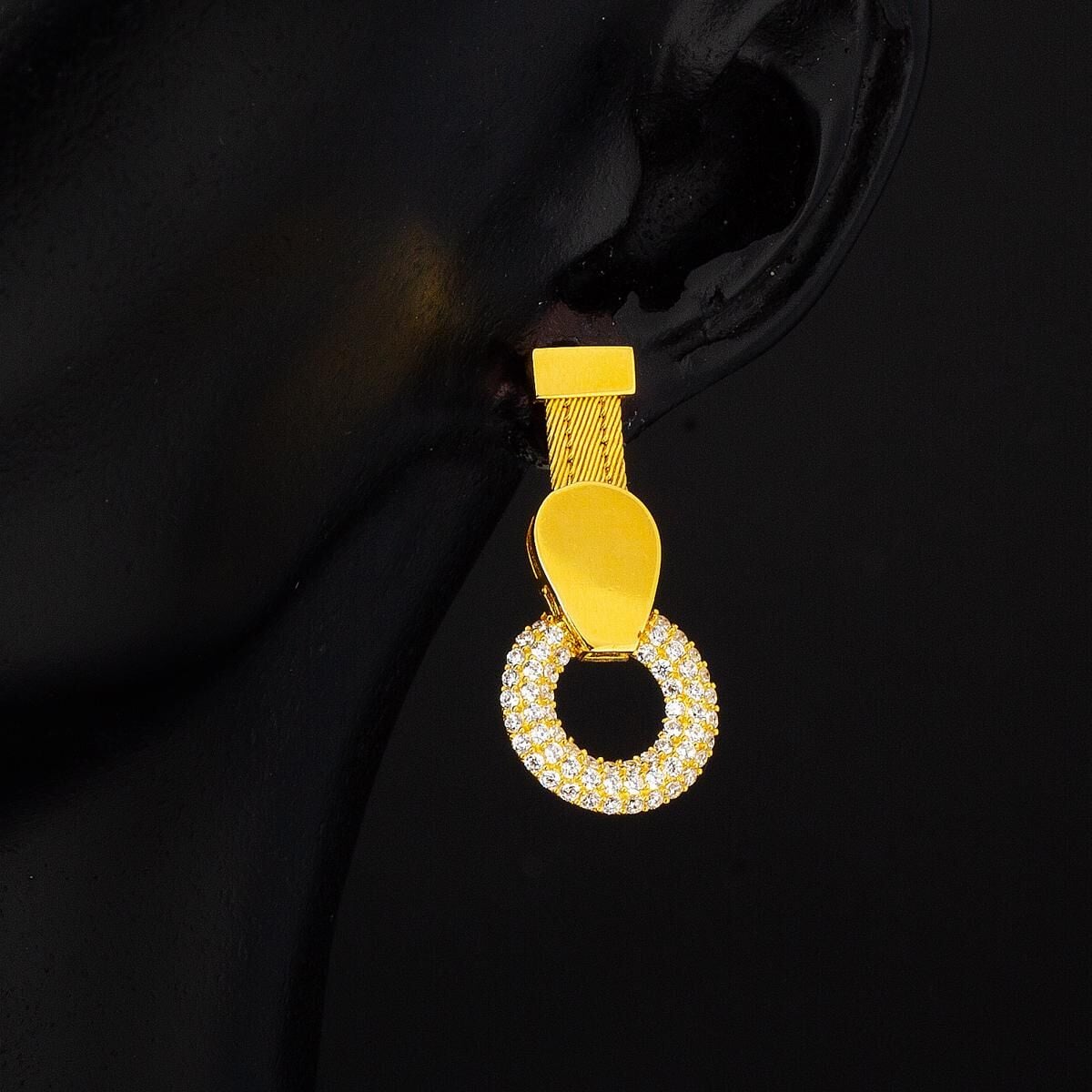 14K Yellow Gold Suna Trabzon Mesh Cubic Zirconia Set