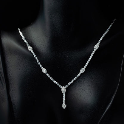 14K White Gold Tennis Cubic Zirconia Jewelry Set