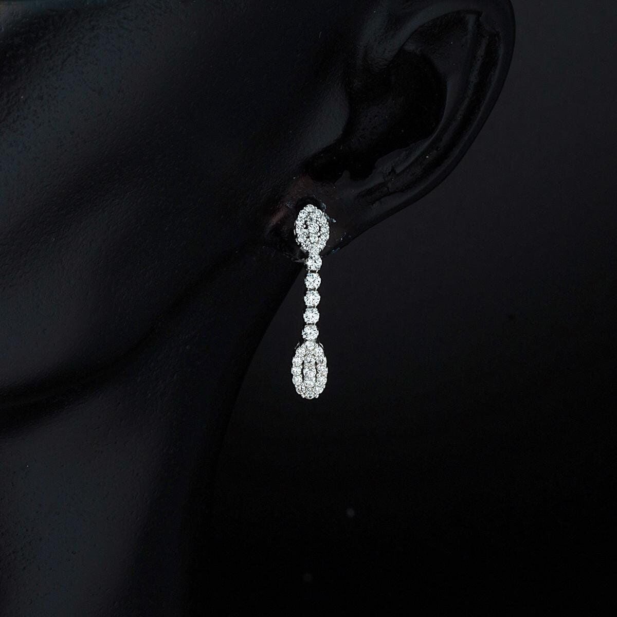 14K White Gold Tennis Cubic Zirconia Jewelry Set