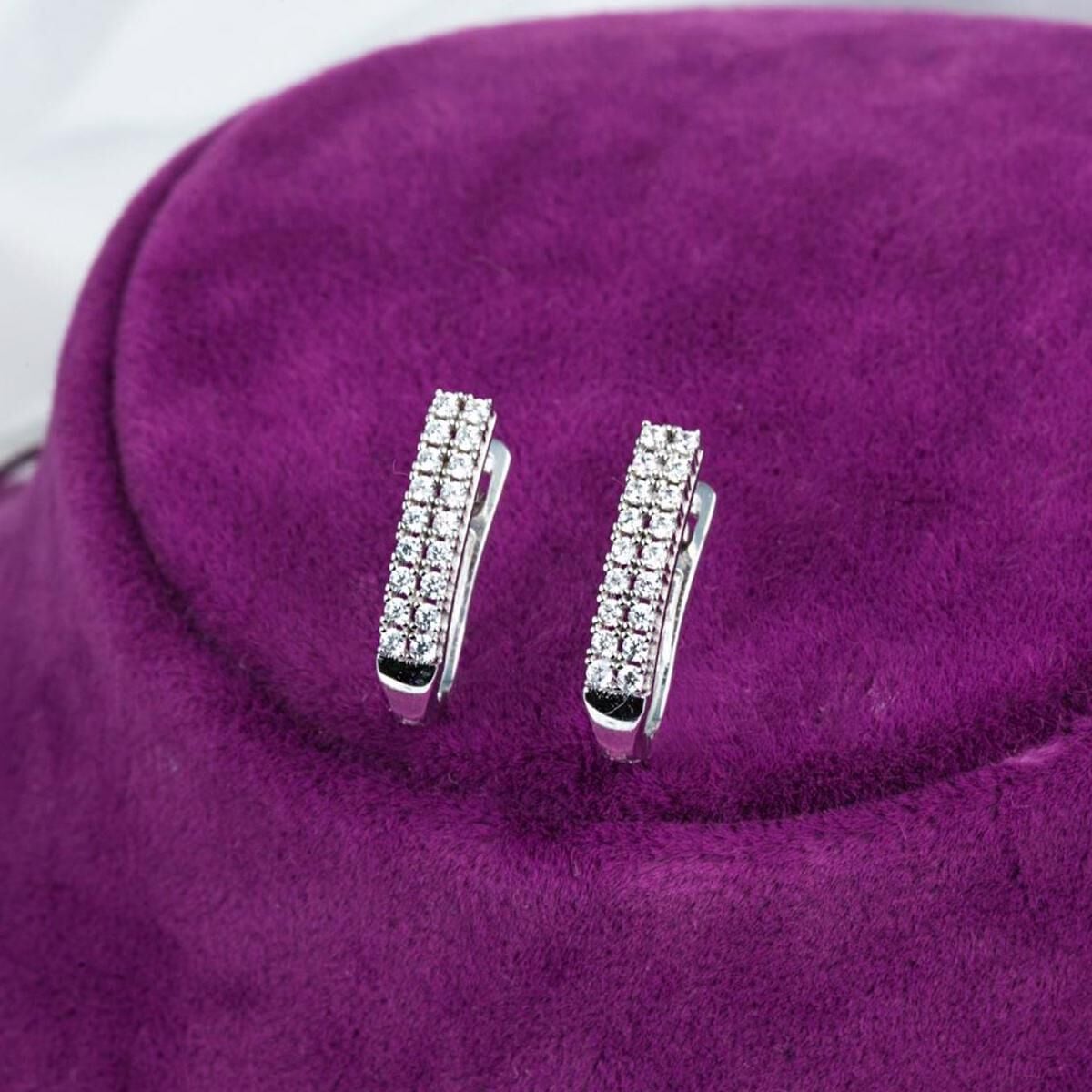 14K White Gold Tennis Cubic Zirconia Jewelry Set (12.82 g)