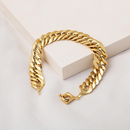 14K Yellow Gold Tight Hoop Design Bracelet