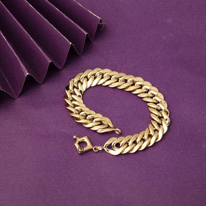 14K Yellow Gold Tight Hoop Design Bracelet
