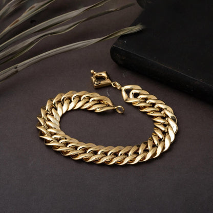 14K Yellow Gold Tight Hoop Design Bracelet