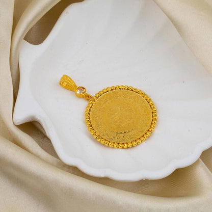 22K Yellow Gold Full Gold Bead Pendant