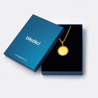 22K Yellow Gold Full Ottoman Resat Coin Necklace (14.5 g)