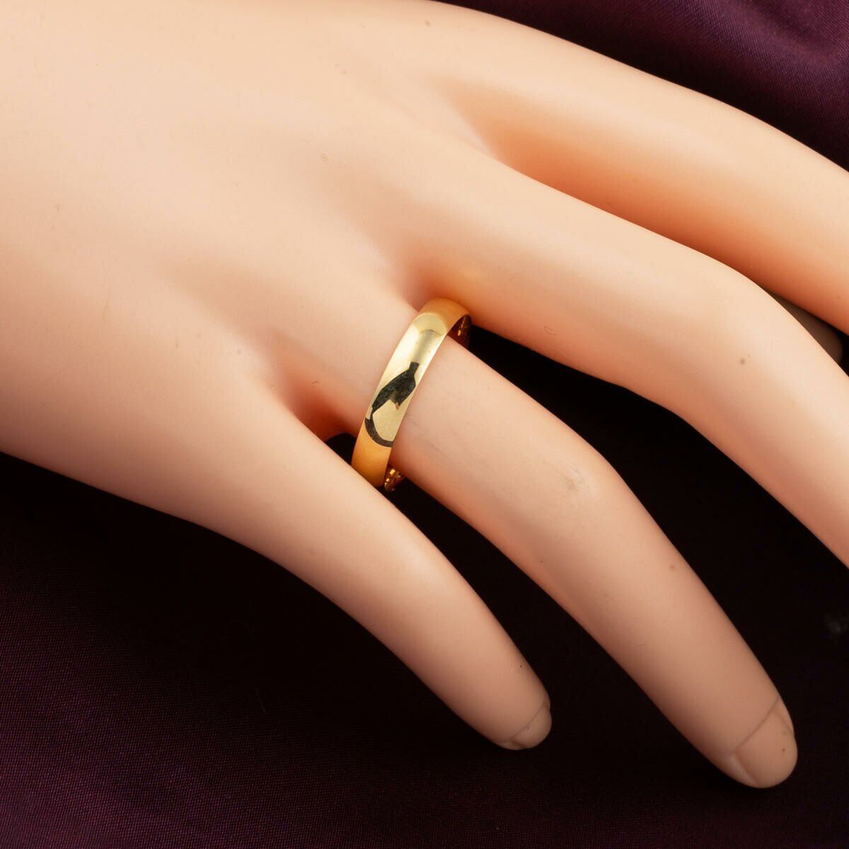 14K Yellow Gold Full Eternity Classic Double Cubic Zirconia Wedding Band