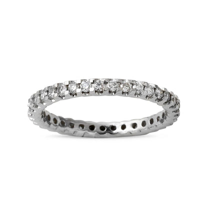 14K White Gold 0.60 Ct Full Eternity Diamond Ring