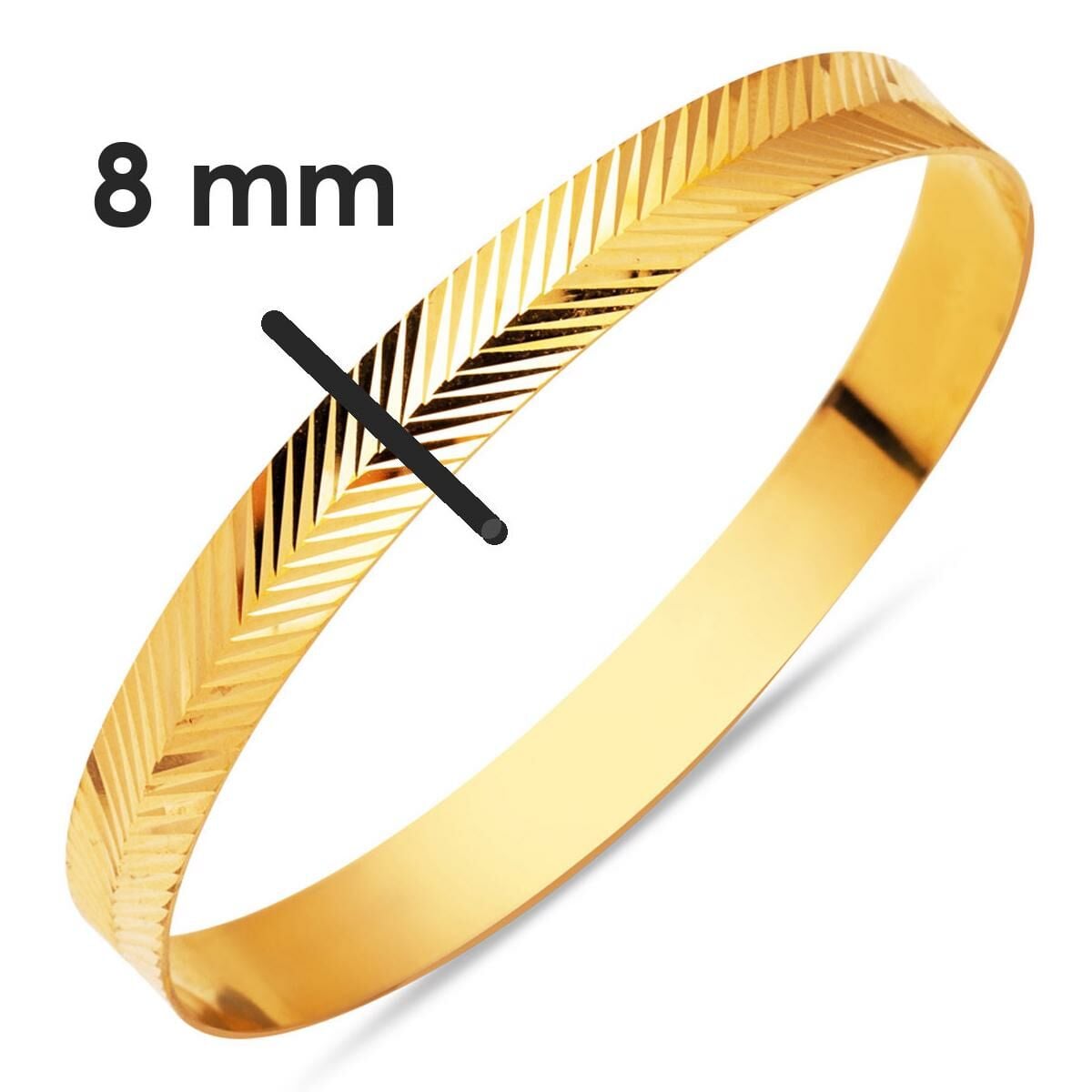 22K Yellow Gold Wire Design Bangle