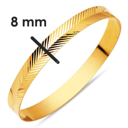 22K Yellow Gold Wire Design Bangle