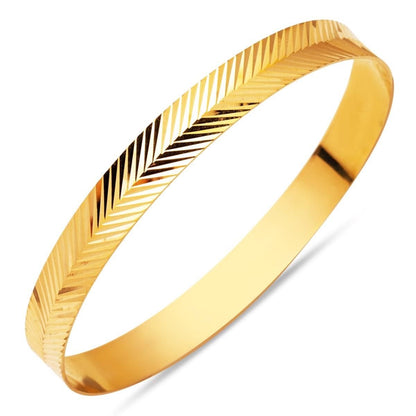 22K Yellow Gold Wire Design Bangle