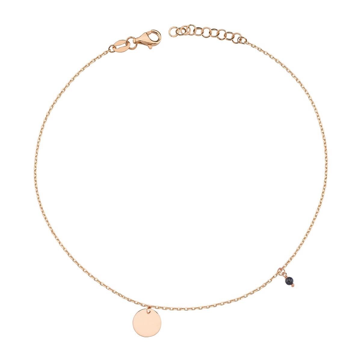 14K Rose Gold Cubic Zirconia Anklet