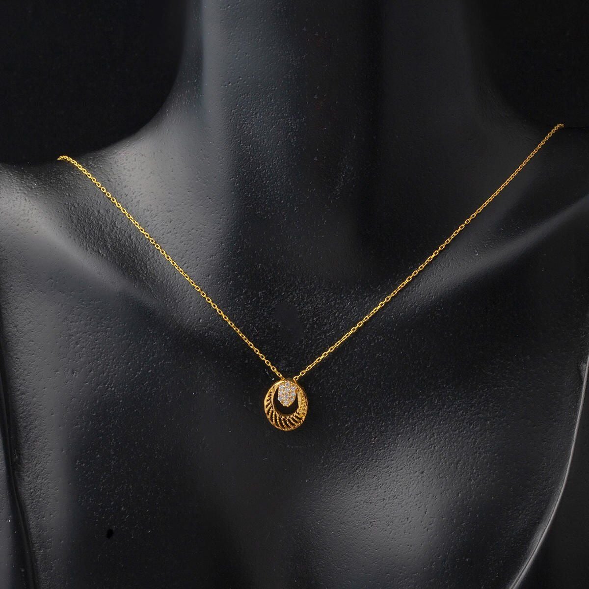 22K Yellow Gold Mini Cubic Zirconia Set