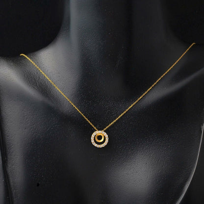 22K Yellow Gold Cubic Zirconia Hoop 2-Piece Set