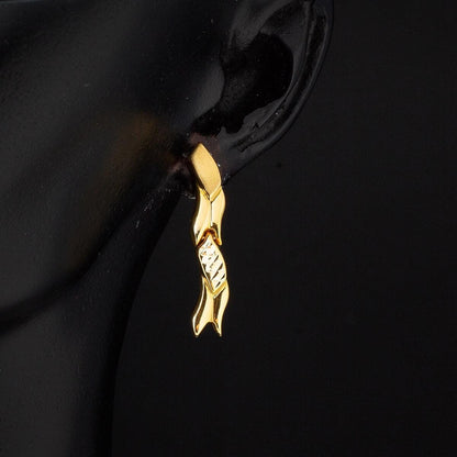 14K Yellow Gold Wedding Necklace Bracelet Earrings Set (19.37 g)
