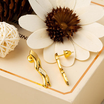14K Yellow Gold Wedding Necklace Bracelet Earrings Set (19.37 g)