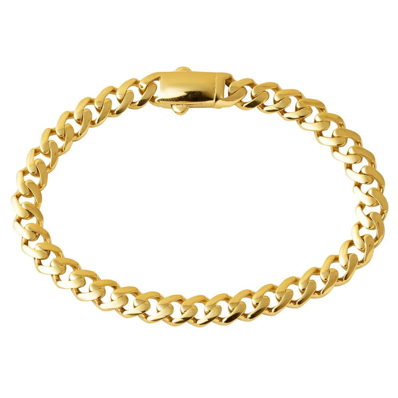 14K Yellow Gold Curb Chain Bracelet (9 g)