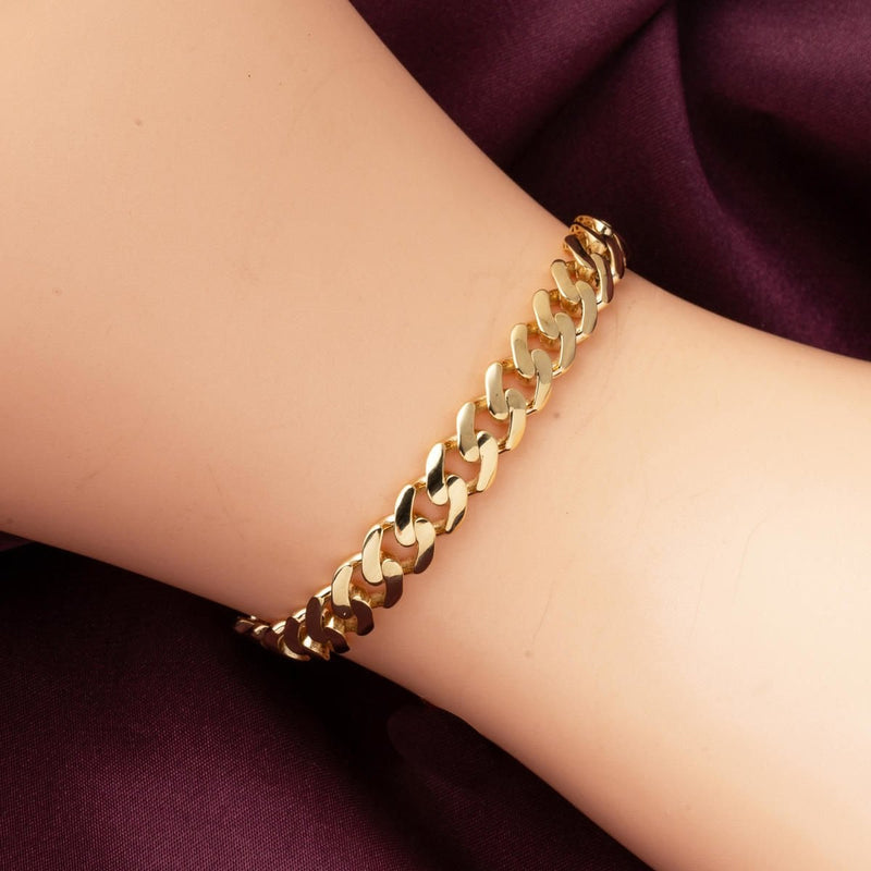 14K Yellow Gold Curb Chain Bracelet (9 g)