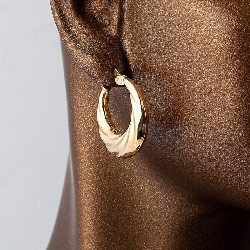 14K Yellow Gold Hoop Earrings