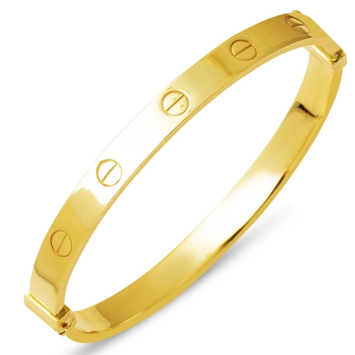 14K Yellow Gold Hinged Cuff Bangle (7.62 g)