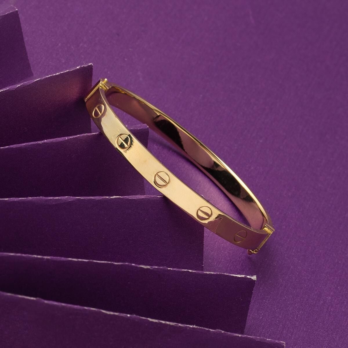 14K Yellow Gold Hinged Cuff Bangle (7.62 g)