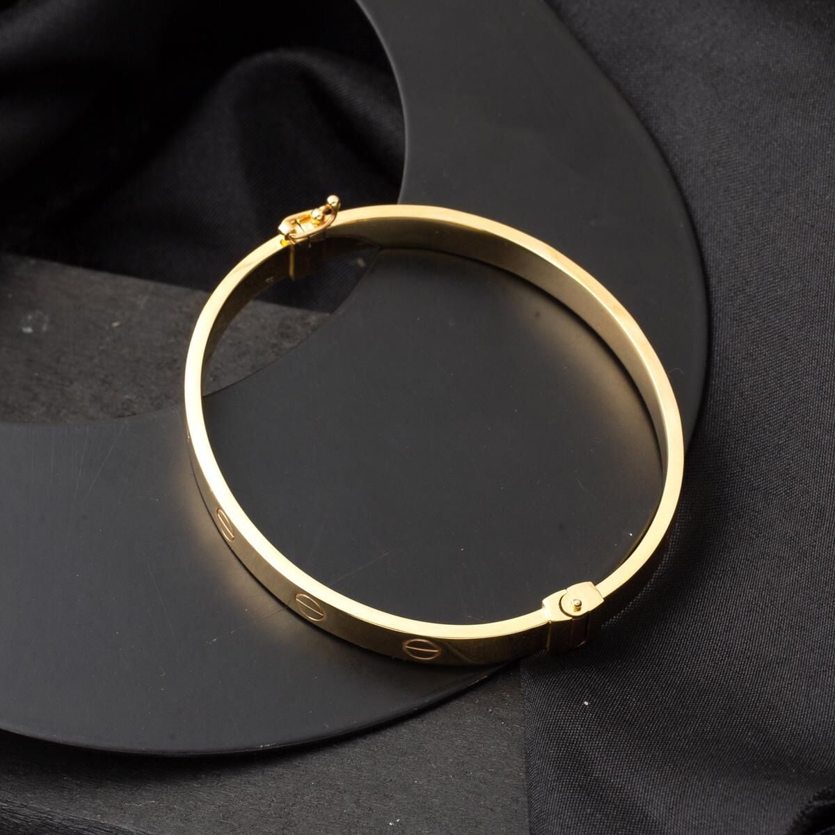 14K Yellow Gold Hinged Cuff Bangle (7.62 g)