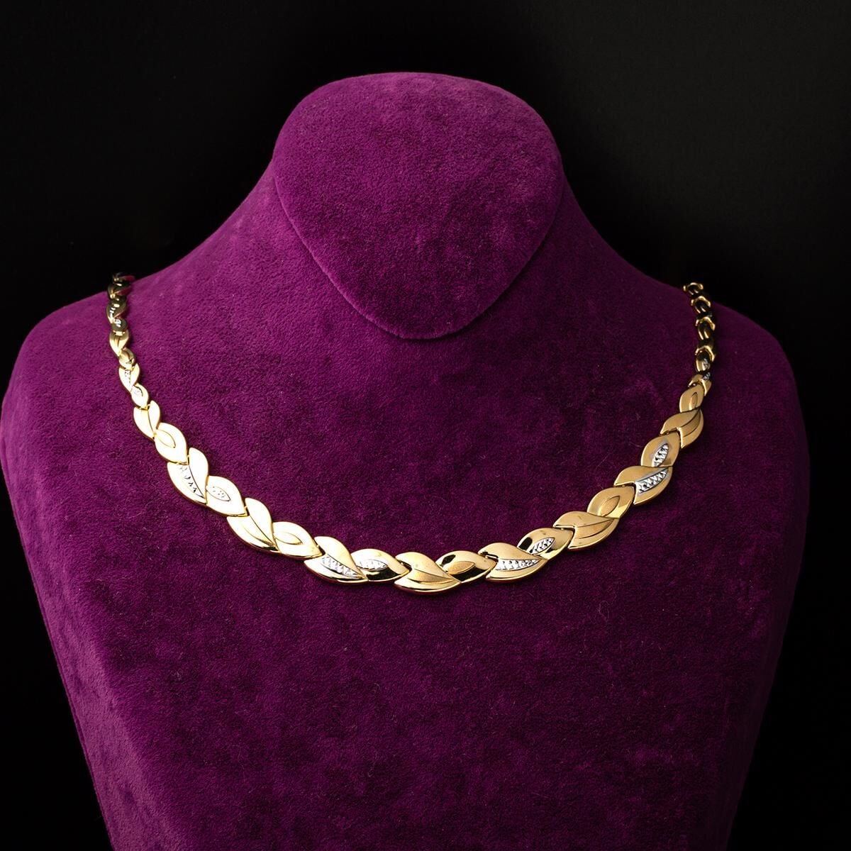 14K Yellow Gold Handcrafted Necklace Bracelet and Earrings Set