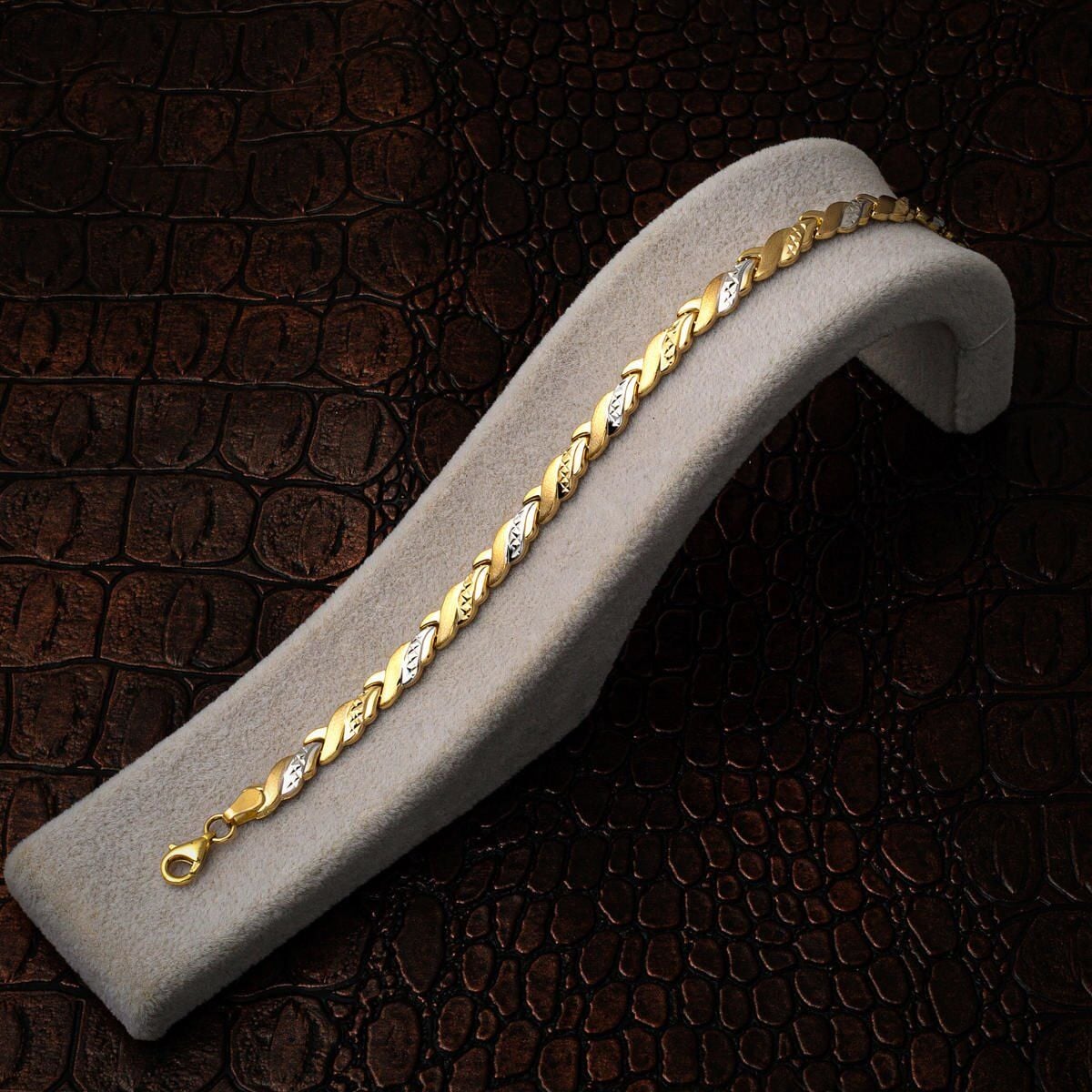 14K Yellow Gold Handcrafted Necklace Bracelet and Earrings Jewelry Set