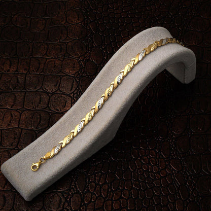 14K Yellow Gold Handcrafted Necklace Bracelet and Earrings Jewelry Set