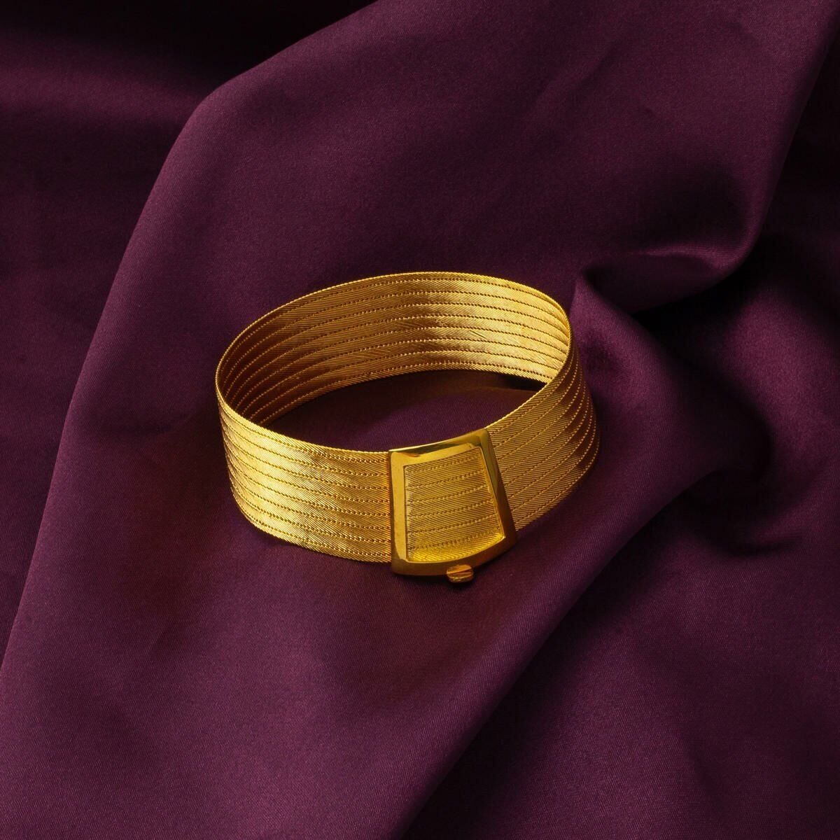 14K Yellow Gold 9 Row Trabzon Mesh Bangle