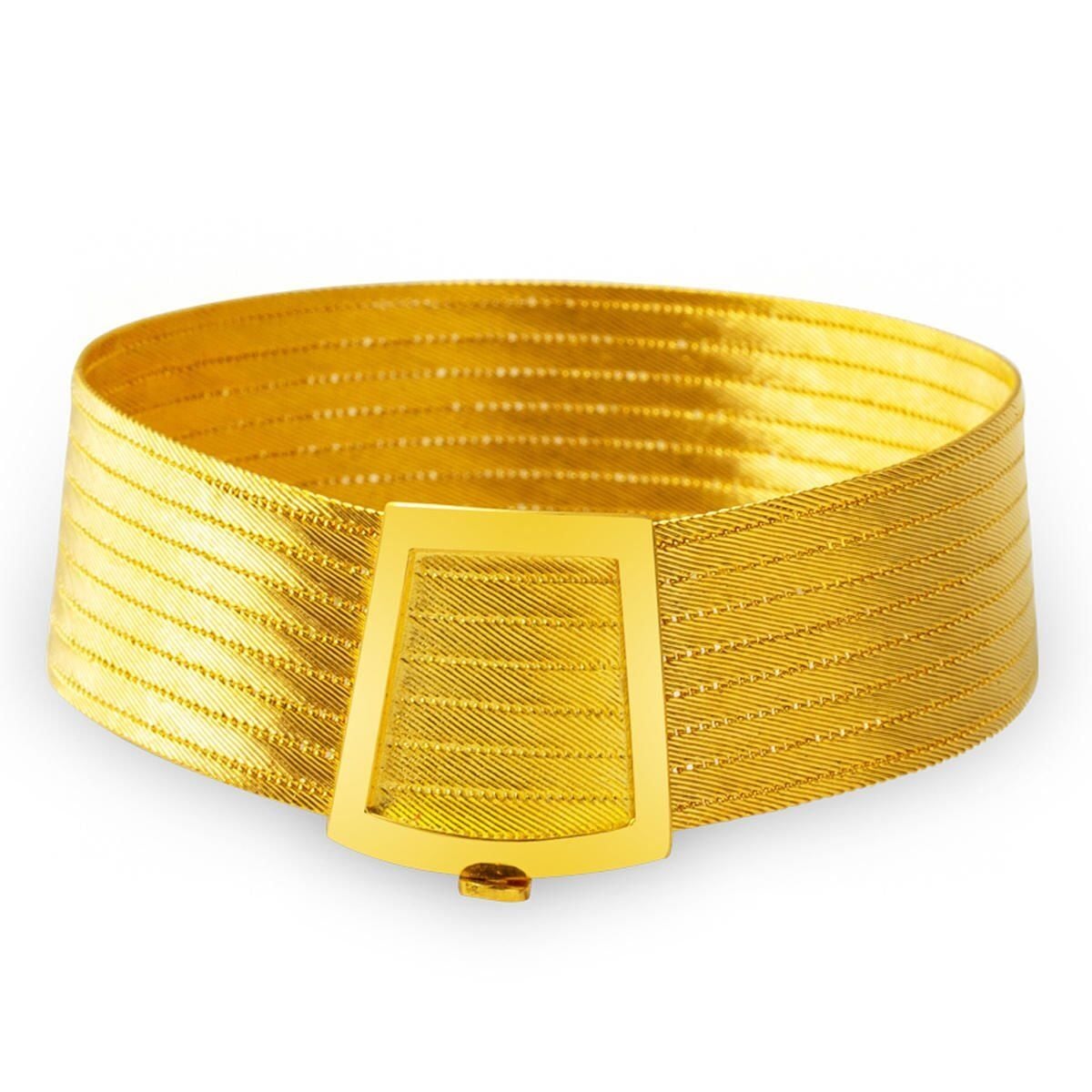 14K Yellow Gold 9 Row Trabzon Mesh Bangle