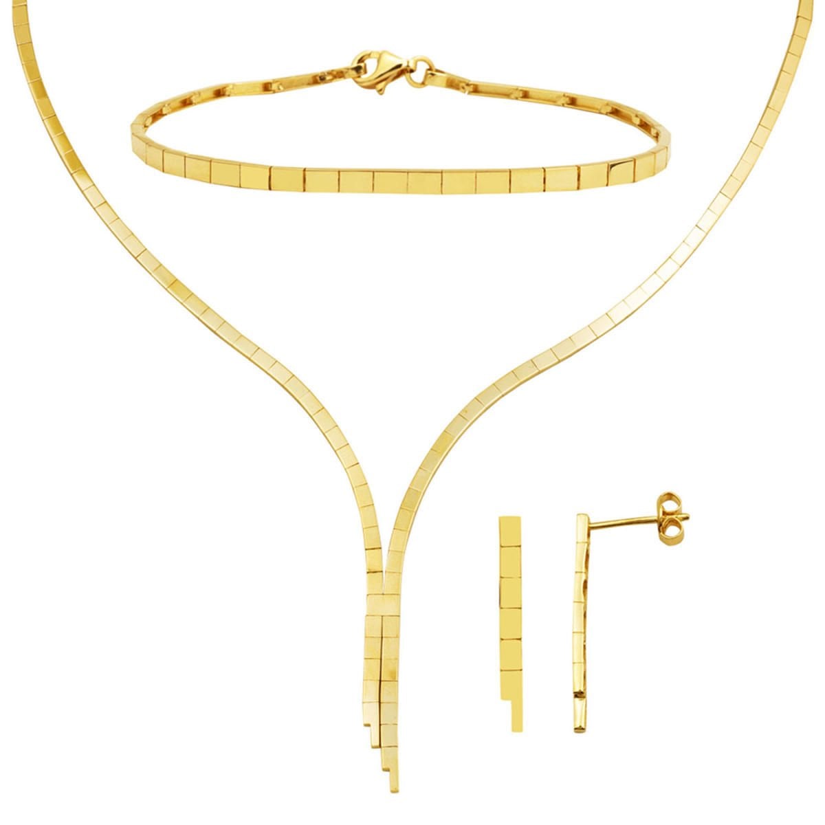 14K Yellow Gold Tennis Jewelry Set
