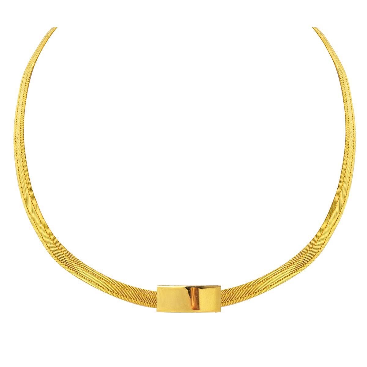 14K Yellow Gold Trabzon Mesh Collar Necklace