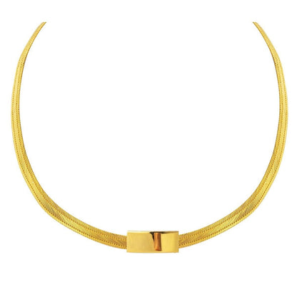 14K Yellow Gold Trabzon Mesh Collar Necklace