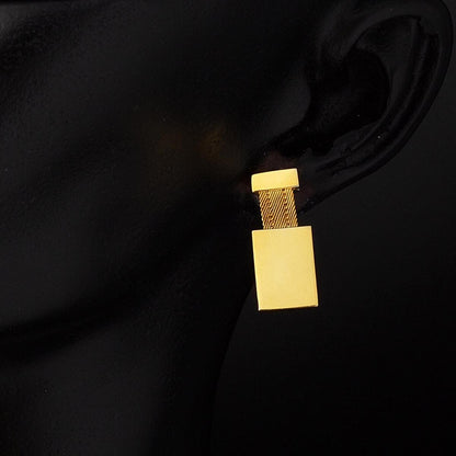 14K Yellow Gold Trabzon Mesh Dangle Earrings
