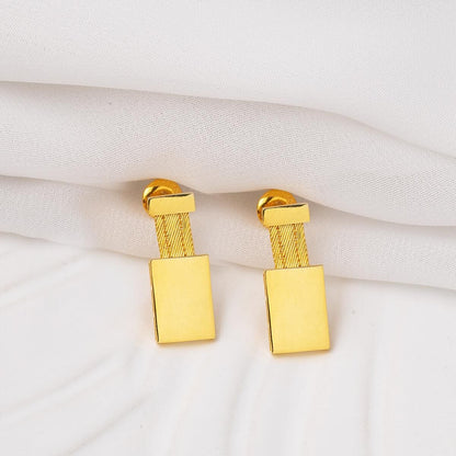 14K Yellow Gold Trabzon Mesh Dangle Earrings