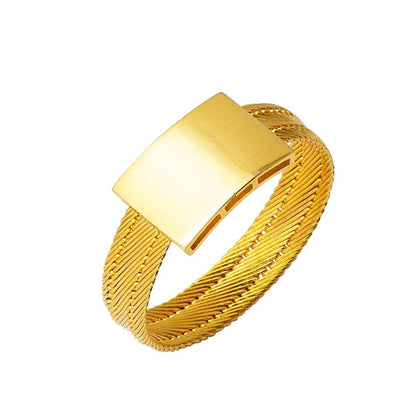 14K Yellow Gold Trabzon Mesh Ring