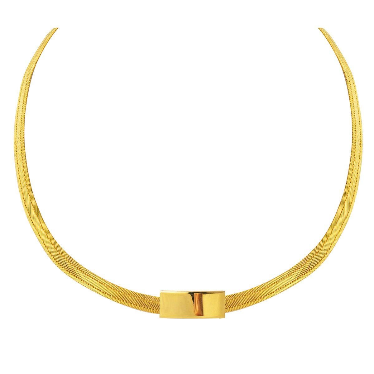 22K Yellow Gold Trabzon Mesh Collar Necklace