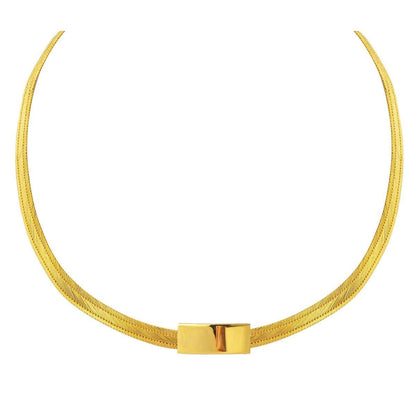 22K Yellow Gold Trabzon Mesh Collar Necklace
