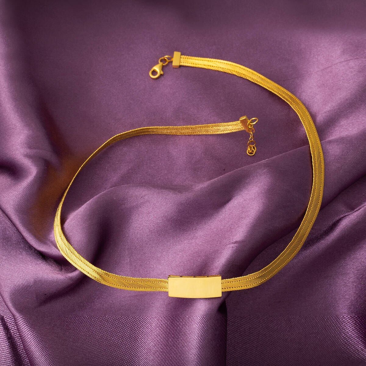 22K Yellow Gold Trabzon Mesh Collar Necklace