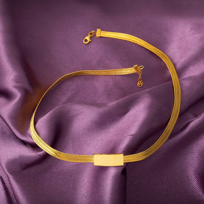 22K Yellow Gold Trabzon Mesh Collar Necklace