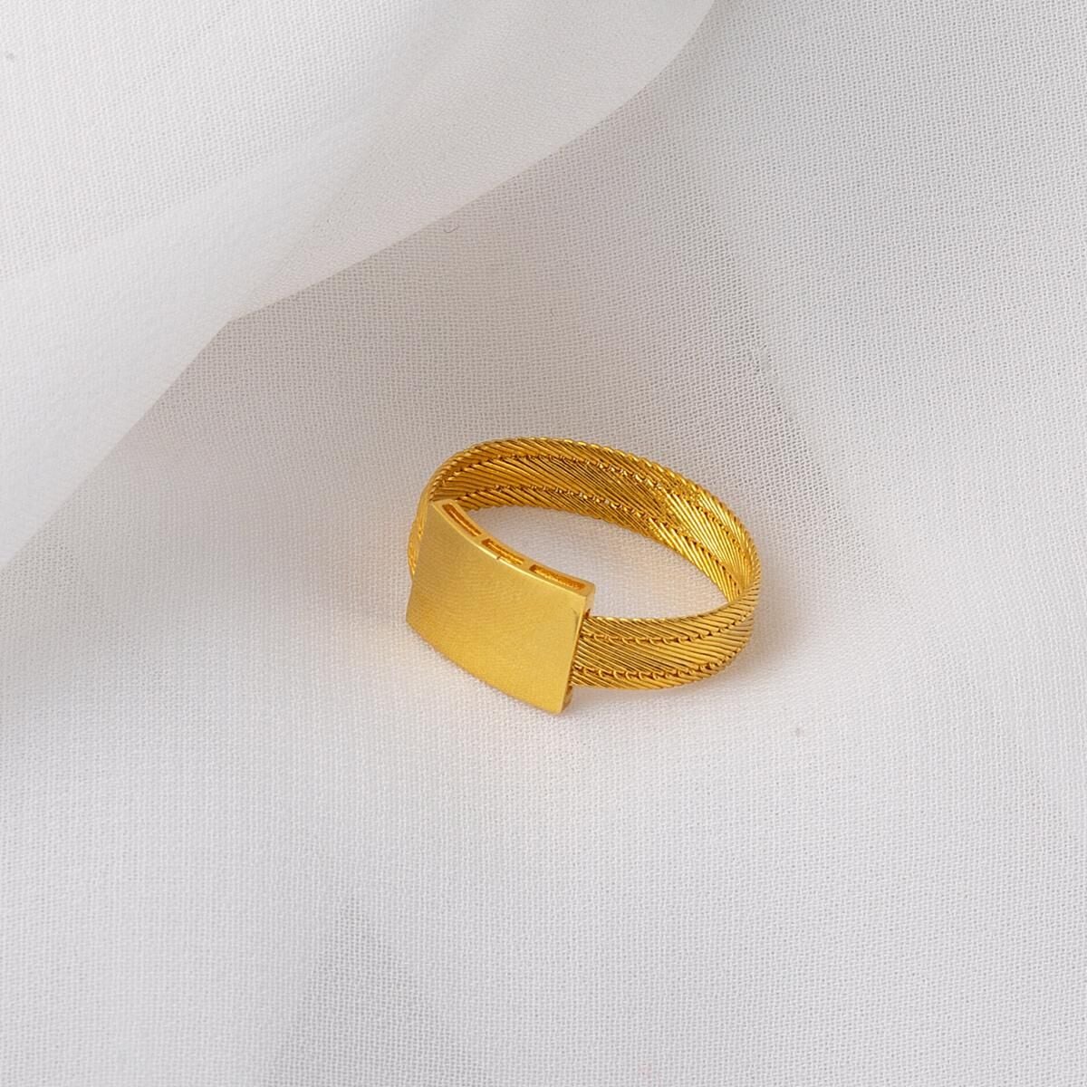 22K Yellow Gold Trabzon Mesh Ring