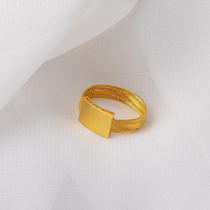 22K Yellow Gold Trabzon Mesh Ring