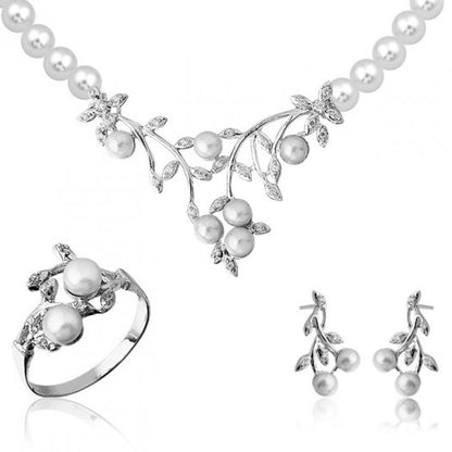 14K White Gold Terra Pearl Bridal Set