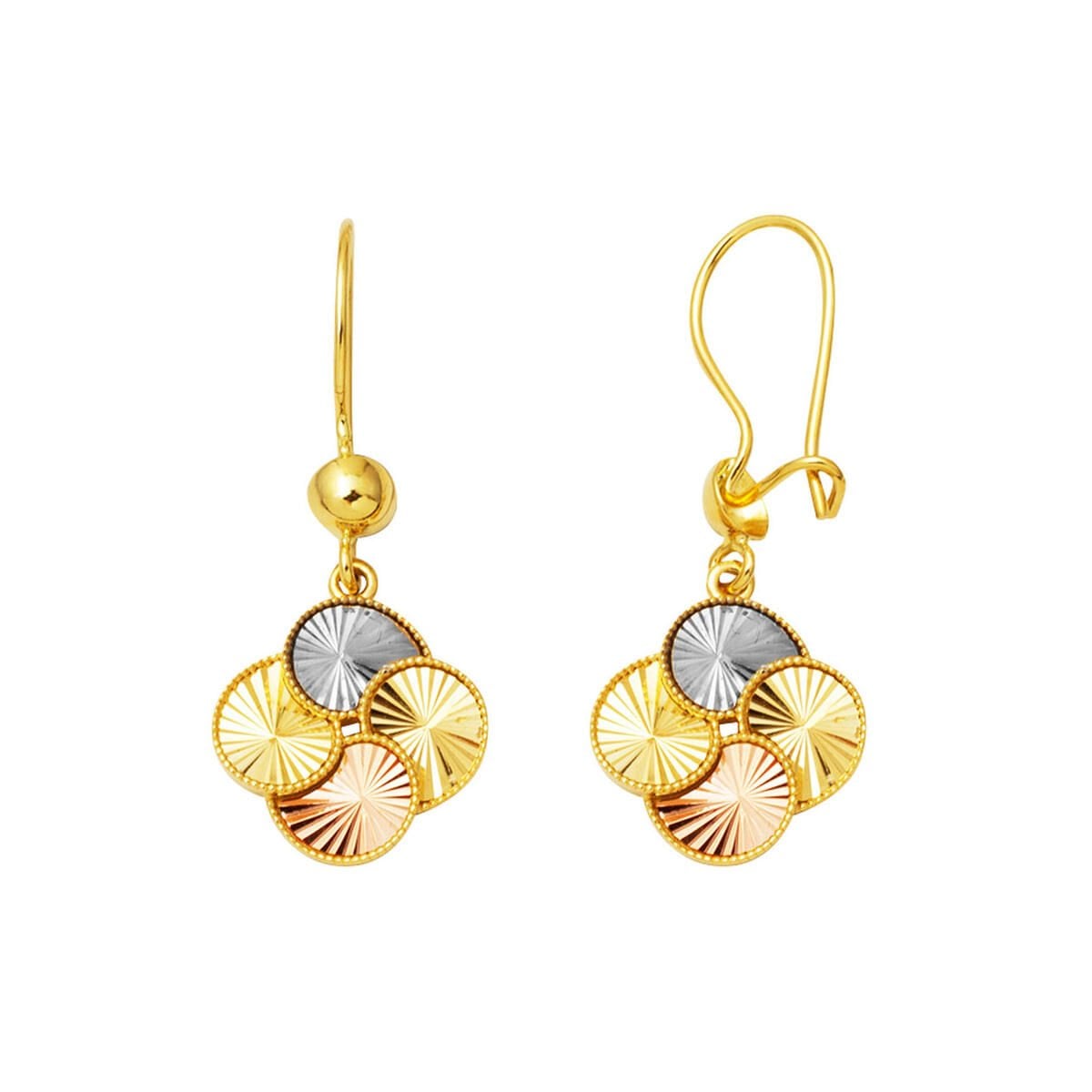 14K Yellow Gold Therapy Dangle Earrings