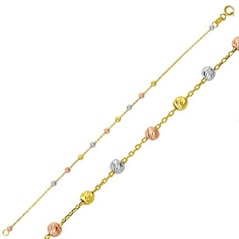 14K Yellow Gold Ball Chain Bracelet (1.44 g)