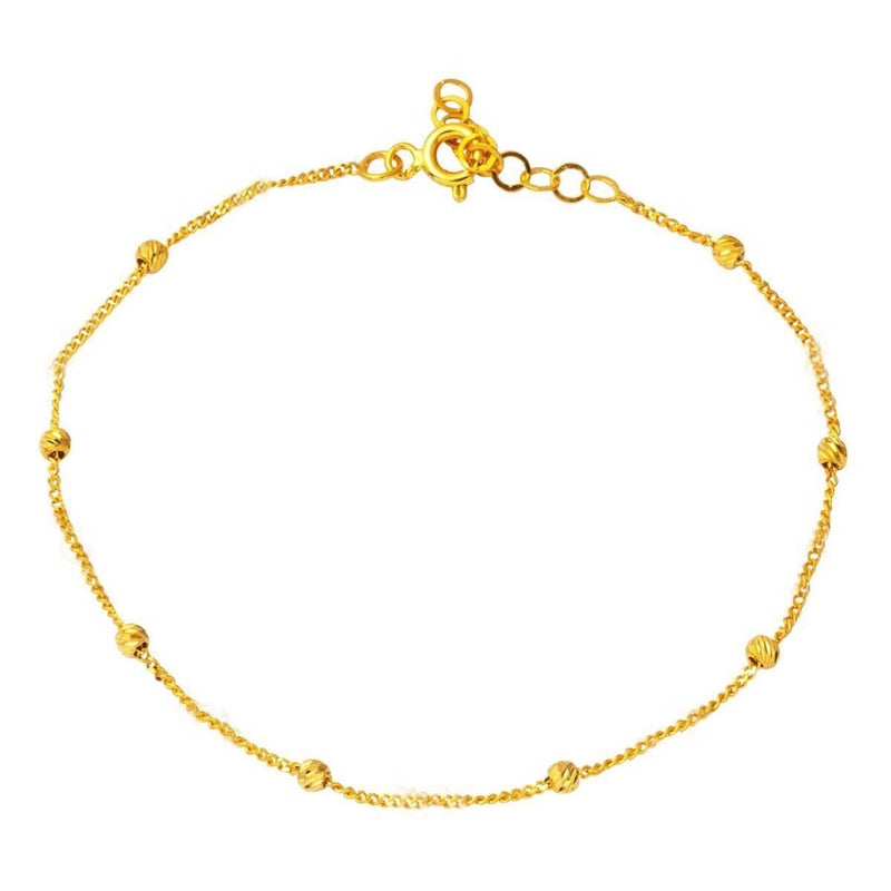 14K Yellow Gold Ball Chain Bracelet (1.09 g)