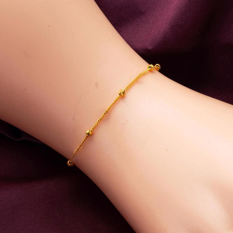 14K Yellow Gold Ball Chain Bracelet (1.09 g)