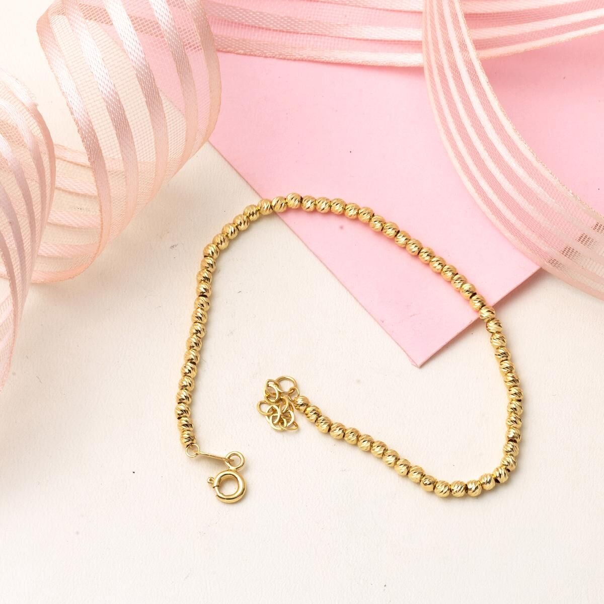 14K Yellow Gold Ball Chain Bracelet (3.92 g)